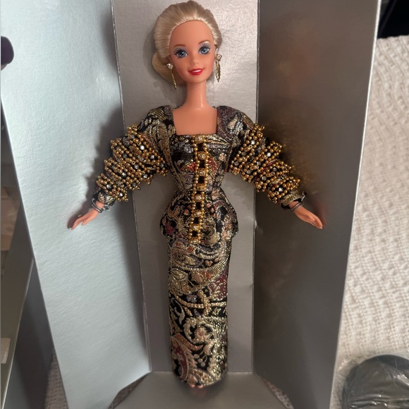 Dior Barbie in Gold and Black Beaded Gown Limited Edition - Picture 1 of 10